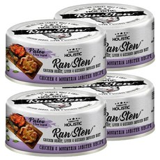 ABSOLUTE HOLISTIC 主食貓罐, 野牧鮮雞佐龍蝦, 80g, 4罐