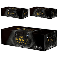 王子製紙 nepia 鼻子專用保濕面紙【盒裝面紙、柔軟舒適】, 1入, 3盒
