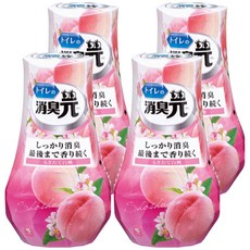 小林製藥 浴廁消臭元 清甜白桃，400ml，廁所專用除臭劑, 4瓶