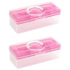 livinbox 月光系列 302型手提箱, 透明外殼設計, 環保可回收PP材質, 分離式內盒, 工具/文具/醫藥/化妝箱, 320 x 135 x 110mm, 顏色隨機, 2個