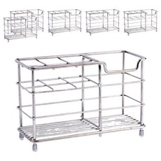 艾米購物 304不鏽鋼牙刷架 加大款6格 原色 浴室收納置物架, 6個