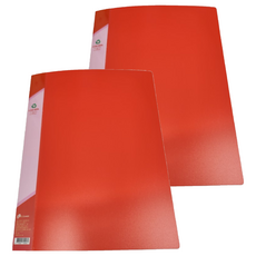 雙德 PP主色板資料簿 SD40A-4 40張, 紅色, 2本