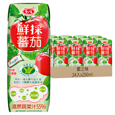 愛之味 鮮採蕃茄汁 OLIGO腸道保健 利樂包, 250ml, 24入