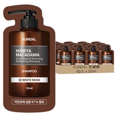 KUNDAL 昆黛爾 自然洗髮精 白麝香, 10ml, 60入