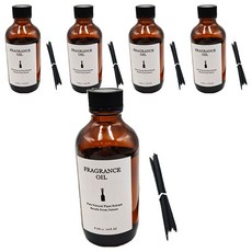 FRAGRANCE 法式精油茶色擴香瓶, 100ml, 5件, 青檸羅勒與柑橘