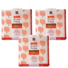 KOKUBO 小久保 蘋果經典水果抹布 吸水抹布, 30 x 30cm, 3條