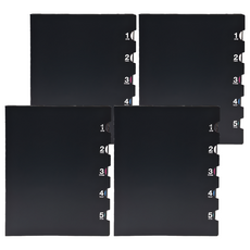 maruman 5CHART 20孔筆記本 A5, 黑色, 4本