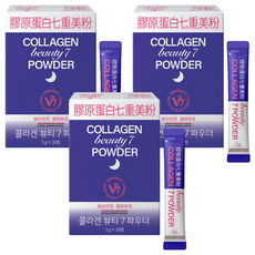 正官庄 膠原蛋白七重美粉 夜間修復 神經醯胺 石榴玻尿酸 20條, 60g, 3盒