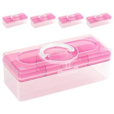 livinbox 月光系列 302型手提箱, 透明外殼設計, 環保可回收PP材質, 分離式內盒, 工具/文具/醫藥/化妝箱, 320 x 135 x 110mm, 顏色隨機, 5個