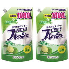 Mitsuei 去油污洗碗精補充包 檸檬香, 1L, 2袋