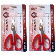 優得紅強力剪刀 小, 2入