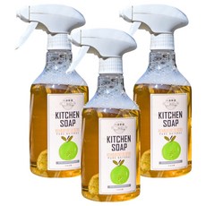川涌果園 柑橘廚房清潔劑 噴噴瓶, 3個, 500ml