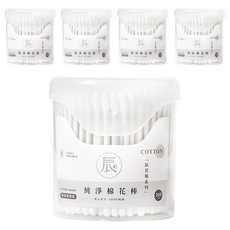 CHENYU 辰昱 純淨棉花棒 環保雙頭款, 200支, 5罐