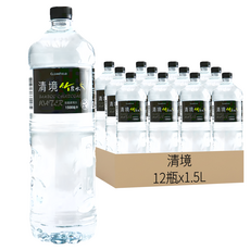 清境 竹炭水, 1.5L, 12瓶