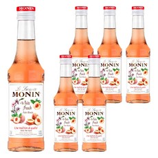 MONIN 莫寧 白桃風味糖漿, 250ml, 6瓶