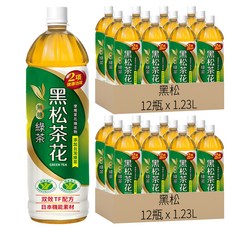 黑松茶花 無糖綠茶 12入, 減少體脂肪形成, 調節血脂, 1.23L, 24瓶