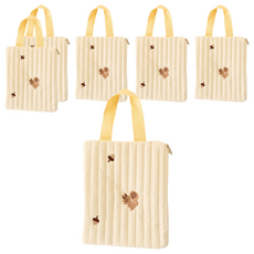 沐慕家居 棉布掛式刺繡濕紙巾套, 20 x 15cm, 刺繡松鼠, 6入