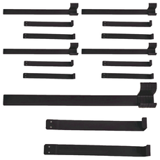 妃妃嚴選 太空鋁門後掛鈎 加長6鈎 經典黑, 5個