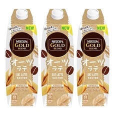 NESCAFE 雀巢咖啡 金牌 混和燕麥拿鐵, 1L, 3瓶