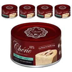 Cherie 法麗 全方位無膠主食貓罐 全貓適用, 5個, 80g, 雞肉慕斯 + 鮪魚