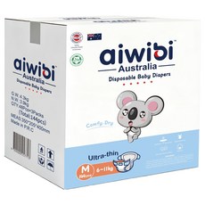 aiwibi 愛薇彼 清新乾爽黏貼型紙尿褲 6~11kg, M, 144片