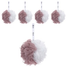 魔縐 極緻沐浴球, 5個, 1個裝, 紫色 + 白色