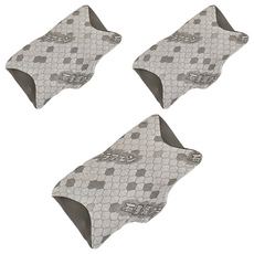 石墨烯記憶牛角枕, 60 x 35 x 12cm, 3個, 灰色