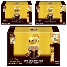 NESCAFE 雀巢咖啡 金牌微研磨咖啡隨行包 深焙風味, 2g, 100條, 3盒