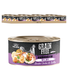 ABSOLUTE HOLISTIC 無穀犬罐, 雞肉 + 扇貝, 80g, 24罐