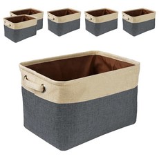 布藝收納籃 多款樣式尺寸, 布藝灰, 6個