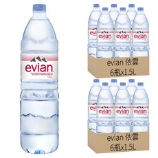 Evian 天然礦泉水, 1.5L, 12瓶