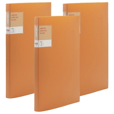 Lan CHYn 連勤牌文具 PP 馬卡龍色系彈簧夾 雙上 LC-612D O, 橘色, 3本