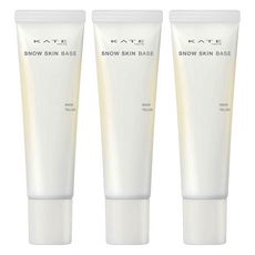 KATE 凱婷 台灣公司貨 零瑕肌密雪耀光校色乳 30g, 雪耀明黃, 3件