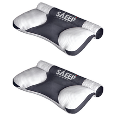 J-bedtime 床寢時光 反牽引護頸枕 Q9793-1 記憶棉, 43 x 60 x 10cm, 黑白搭, 2個