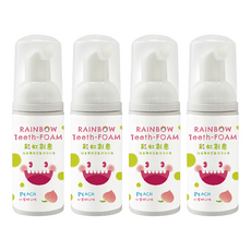 Luveta 樂唯他 兒童專用含氟泡沫牙膏, 50ml, 水蜜桃口味, 6個月以上適用, 4瓶