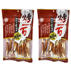 烤一百 狗零食 雞肉牛皮棒 低溫烘焙 低脂肪 無添加防腐劑 全犬種適用, 110g, 2包