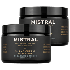 Mistral 超級刮鬍膏 海洋雪松 255g, 2罐