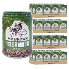 金車 MR.BROWN 伯朗咖啡 金典風味, 240ml, 96罐