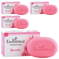 Enchanteur 艾詩 奢華香水皂 90g 4個入 香氛沐浴 浪漫玫瑰, 4個