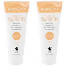 MOOGOO 慕爾果 天然舒緩MSM保濕霜，鎮靜保濕，適用於敏感或受刺激的肌膚, 200g, 2條