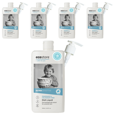 ecostore 宜可誠 奶瓶蔬果洗潔精，無香，適用於敏感皮膚, 500ml, 5瓶
