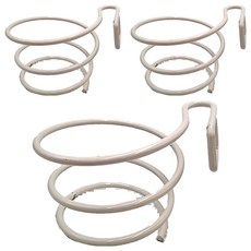 德利生活 無痕掛勾吹風機掛架 免打孔浴室收納 吹風機架, 白色, 3個