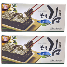 韓味不二 鹽烤海苔 (12入) 韓國產, 180g, 2盒