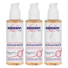 sanosan 珊諾 S孕女神植萃抗紋護理油, 歐洲專業測試5星級安全認證, 舒緩肚皮乾燥, 維持肌膚彈性, 產後修護緊緻肌膚, 100ml, 3件