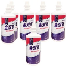 金雙氧 純氧沖洗式隱形眼鏡保養液, 360ml, 6瓶