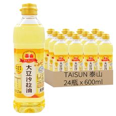泰山 大豆沙拉油, 600ml, 24瓶