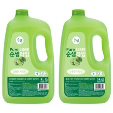 Soonsaem 蔬果碗盤洗潔劑 萊姆香, 3L, 2瓶