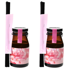 John's Blend 香氛擴香(櫻花花香) 香氣持久 輕鬆消除惱人異味 擴香棒數量可調整 自然清新 淨化空氣 140mL, 櫻花麝香 ɴᴇᴡ, 2件