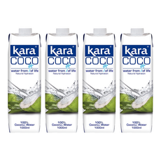kara 佳樂 100% Coconut Water 佳樂椰子水, 1L, 4瓶