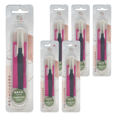 Sunland HAJIME 不鏽鋼粉刺夾 彎頭型, MUAC005, 6支